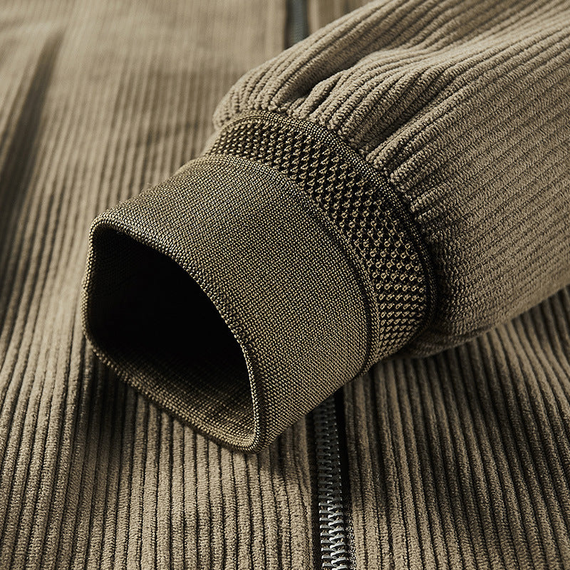 Herren Cordjacke im Bomber-Style mit Feincord, Reißverschluss und gefüttertem Inneren Shop Nory