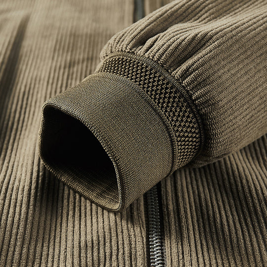 Herren Cordjacke im Bomber-Style mit Feincord, Reißverschluss und gefüttertem Inneren Shop Nory