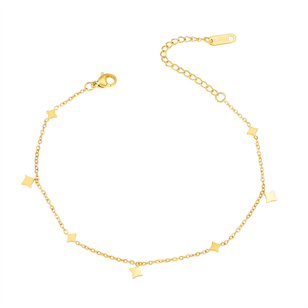 Damen Fußkette mit funkelnden geometrischen Elementen Shop Nory
