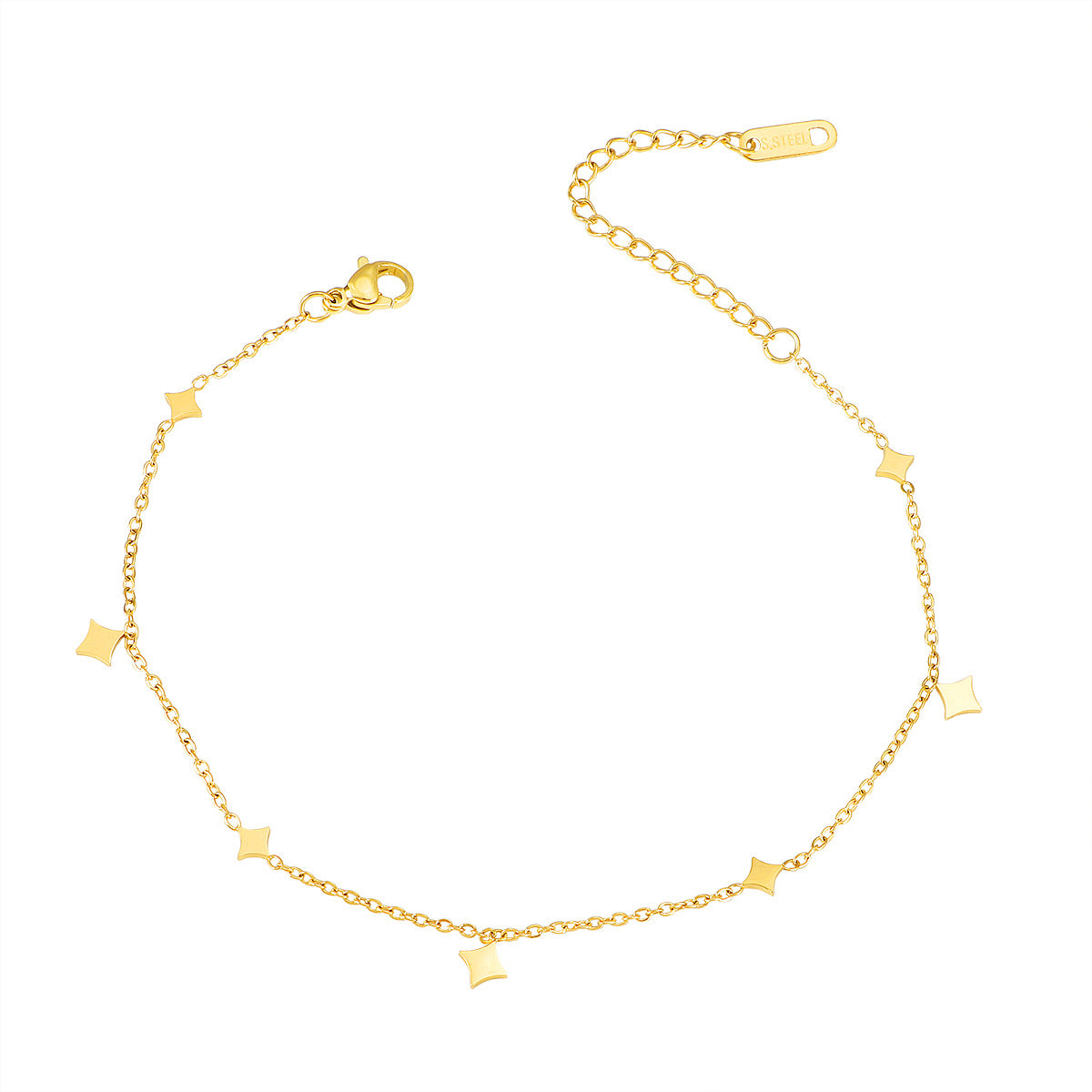 Damen Fußkette mit funkelnden geometrischen Elementen Shop Nory