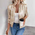 Damen Glänzende Bomberjacke ShopNory