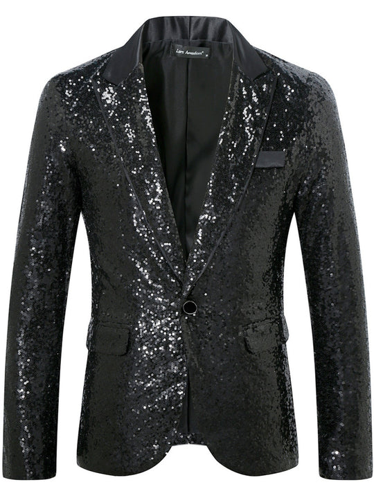 Herren Glamouröser Paillettenblazer