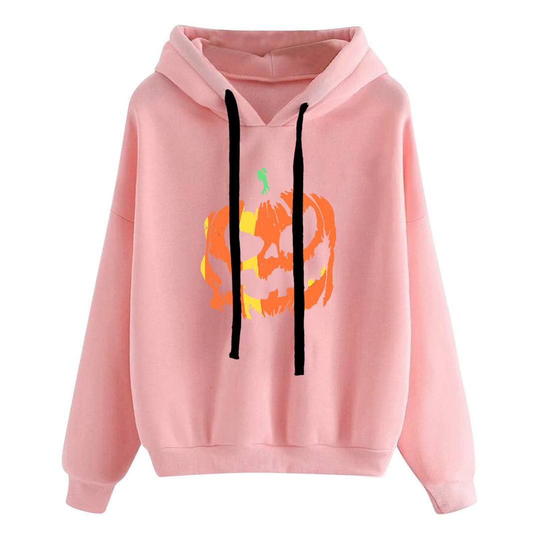 Damen nan lässiger Oversize Kapuzenpullover mit Herz‑und‑Pfotenprint, Kordelzug und gerippten Bündchen Shop Nory