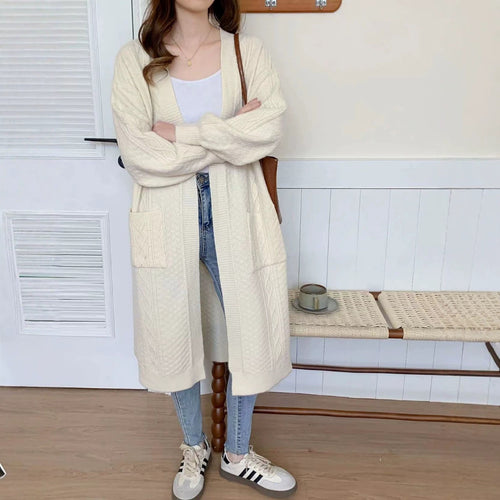 Damen Kuschelige Strickjacke mit Kabelmuster Shop Nory