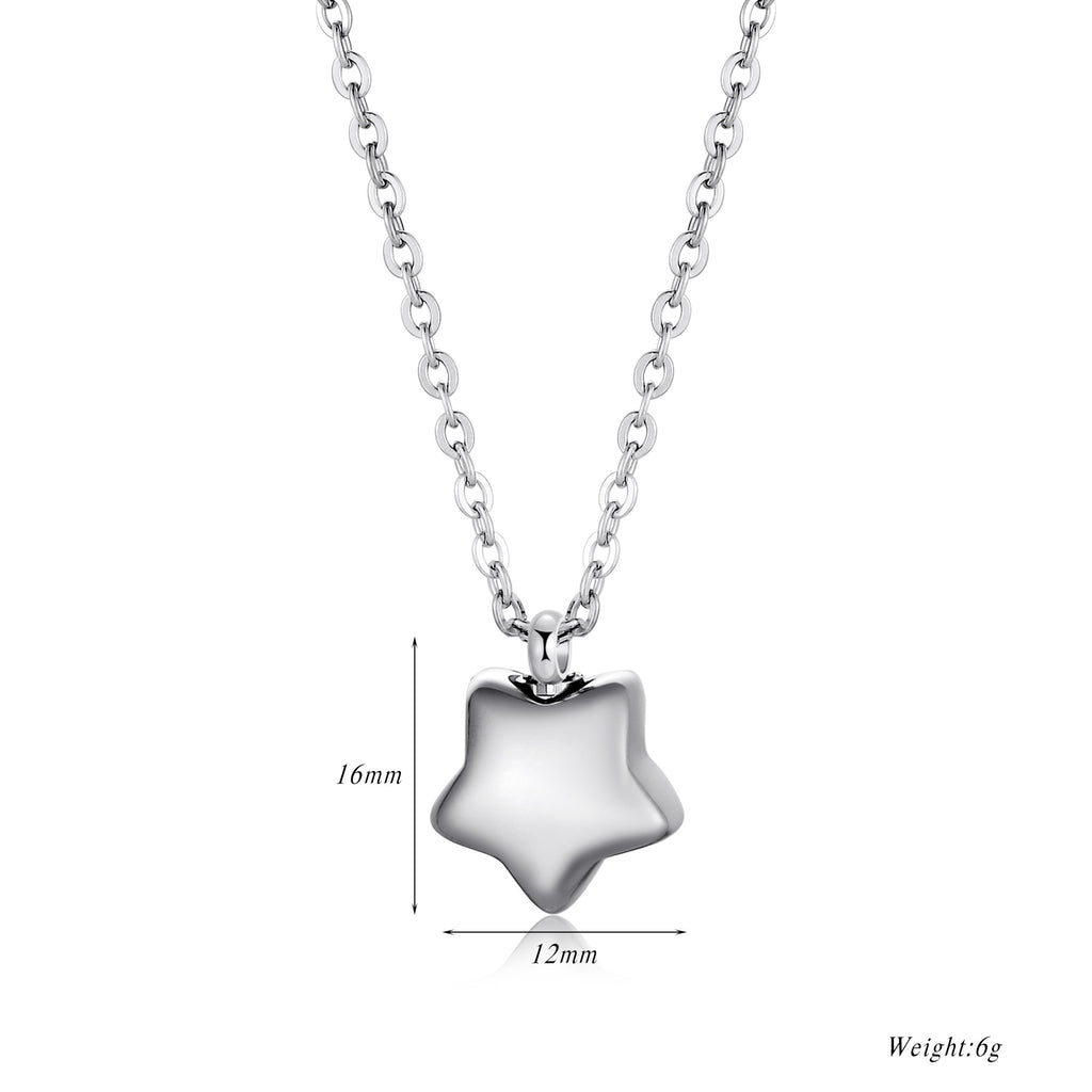 Damen Halskette mit stilvollem Sternanhänger aus hochwertigem Metall Shop Nory