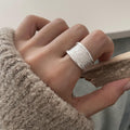 Damenring mit elegantem geschichtetem Design aus feinem Edelstahl Shop Nory