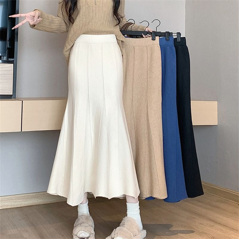 Damen Fließender Maxirock mit eleganter A-Linien Silhouette Shop Nory