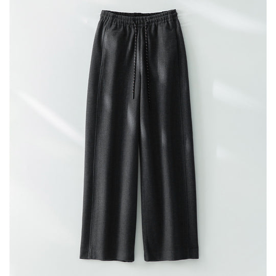 Damen Weite Komfort-Strickhose mit Gummibund und Tunnelzug Shop Nory