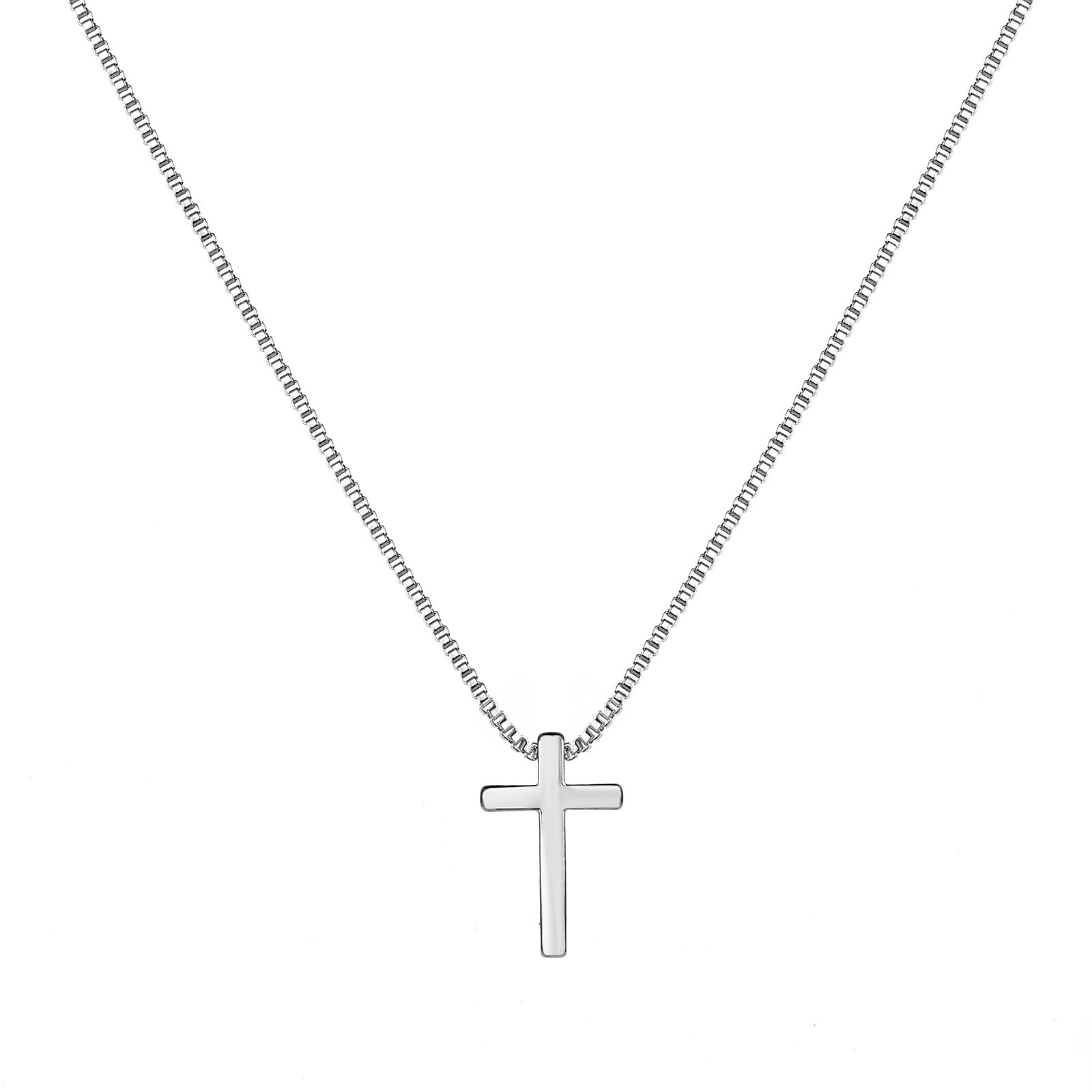 Damen Halskette mit filigranem Kreuzanhänger und hochwertiger Gliederkette Shop Nory