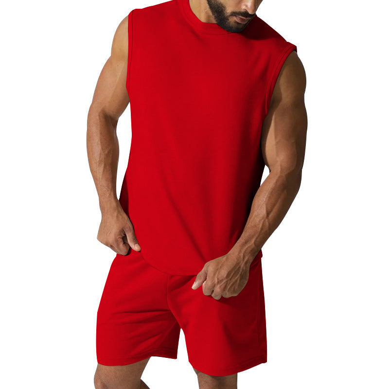 Herren sportliches Kurzarm-Set aus atmungsaktivem Material