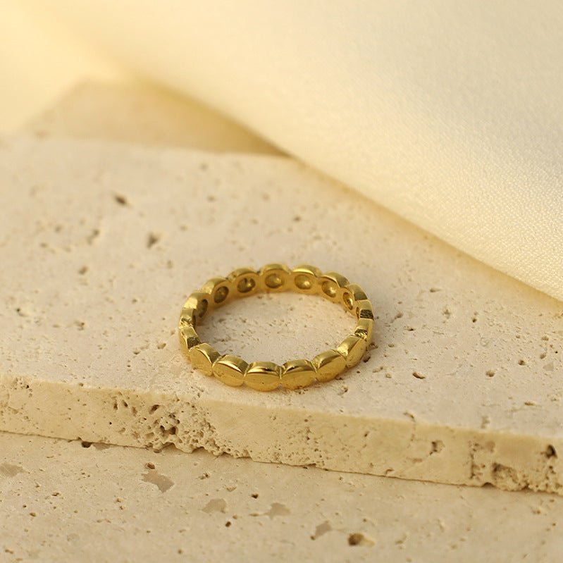 Damen Eleganter und moderner Ring mit ovalen Akzenten Shop Nory