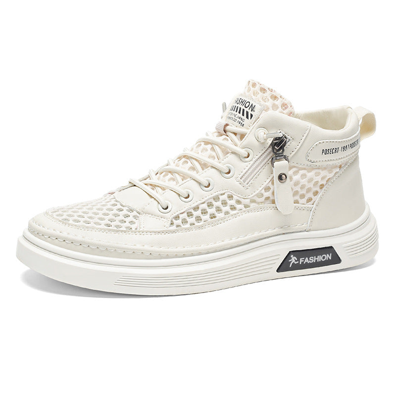 Damen Sportliche High-Top Sneakers mit atmungsaktivem Mesh-Design