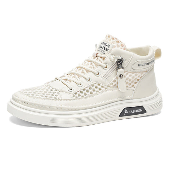 Damen Sportliche High-Top Sneakers mit atmungsaktivem Mesh-Design