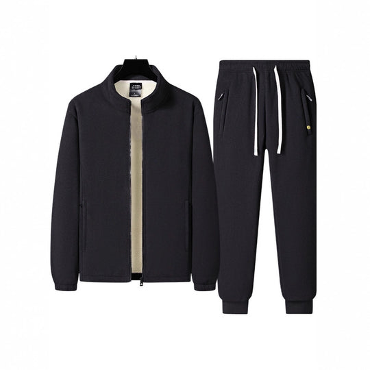 Herren Dreiteiliges Thermo-Fleece-Trainingsset mit wattierter Weste und Jogginghose Shop Nory