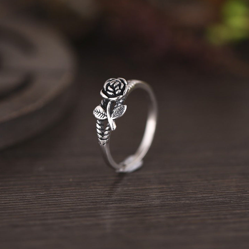 Damenring mit kunstvollem Rosenmotiv Shop Nory