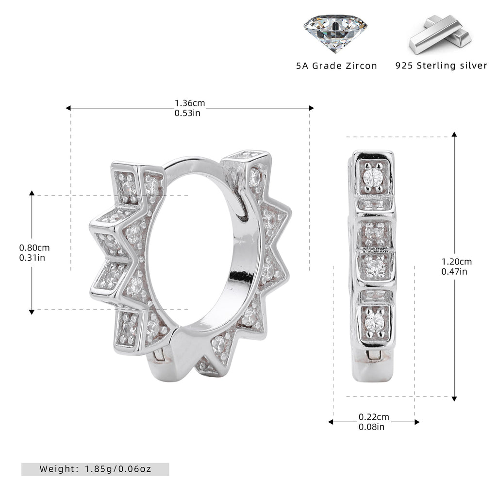 Damen Ohrhänger im modernen Sternendesign aus 925 Sterling Silber Shop Nory