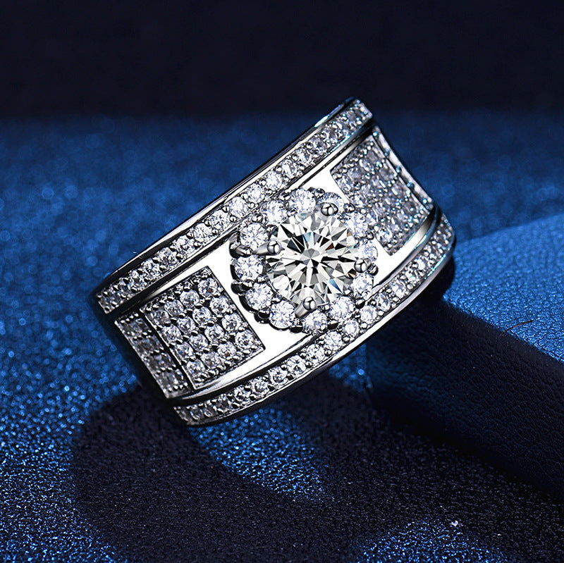 Damenring mit elegantem, glitzerndem Zirkonia-Besatz Shop Nory