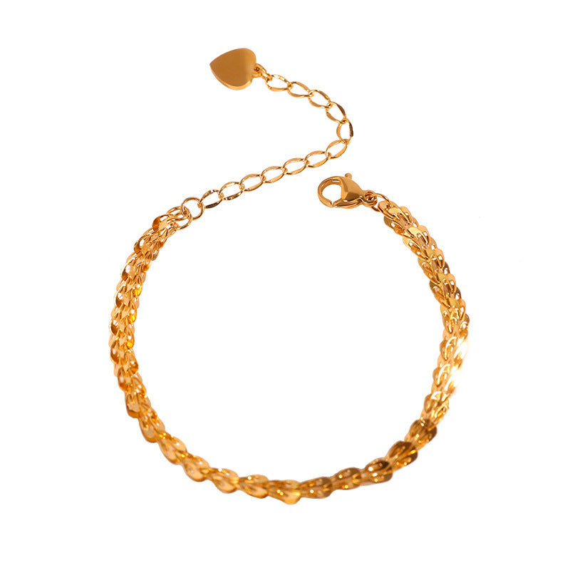 Damen Elegante Verflochtene Kettenarmband Shop Nory