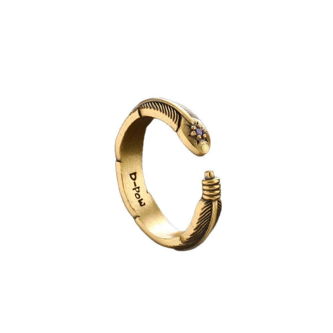 Damen Offener Ring mit kunstvollem Design und funkelnden Details Shop Nory