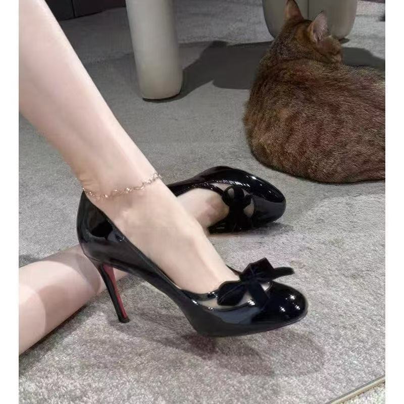 Damen elegante High Heels mit Schleifenapplikation