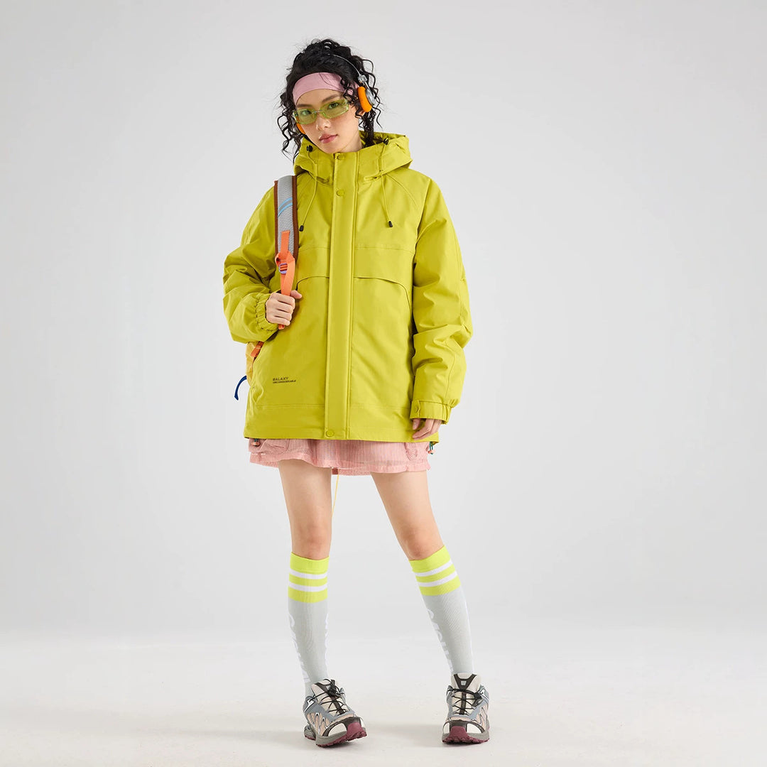 Damen Wasserfeste atmungsaktive Kapuzenjacke im technischen Oversize-Schnitt Shop Nory
