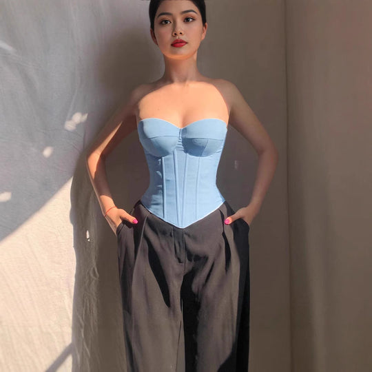 Damen Korsettoberteil mit verstärktem Bustier