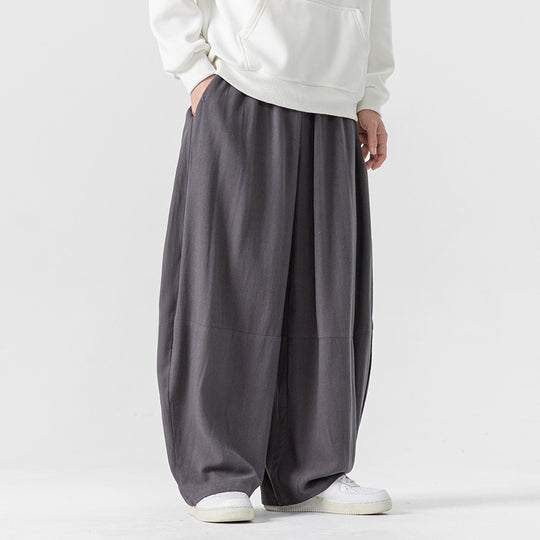 Herren Extraweit geschnittene Ballon-Loungehose mit elastischem Bund, tiefem Schritt und soften Baumwollmix Shop Nory