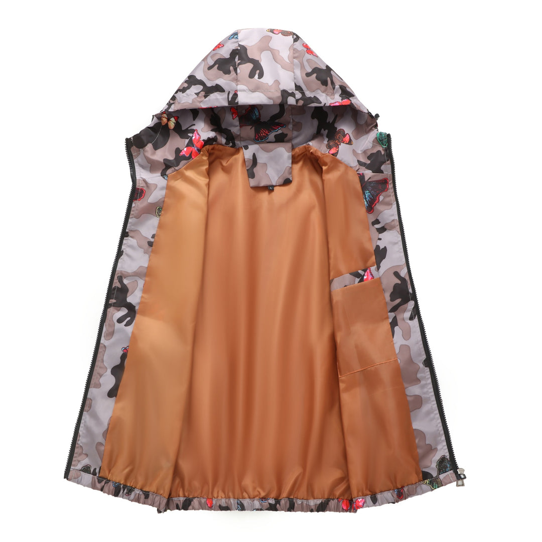 Damen Leichte Kapuzenjacke mit floralem Muster Shop Nory