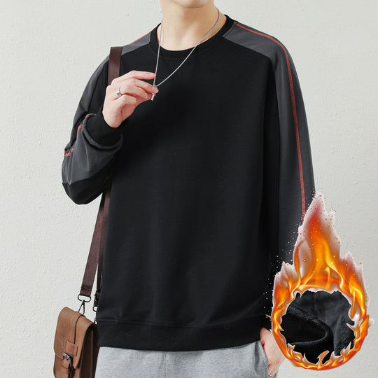 Herren Oversize-Sweatshirt mit kontrastierenden Ärmeln, Flachnaht-Details und Rippbündchen Shop Nory