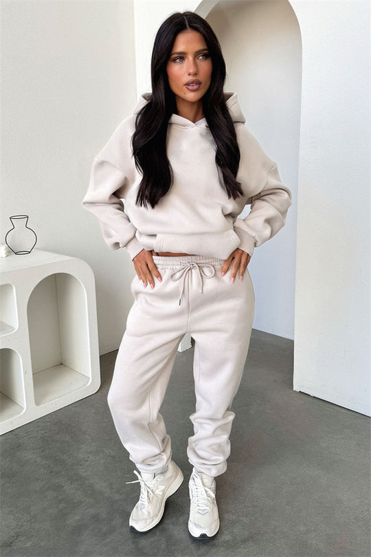Damen Bequemer Kapuzenpullover und Jogginghose Set Shop Nory