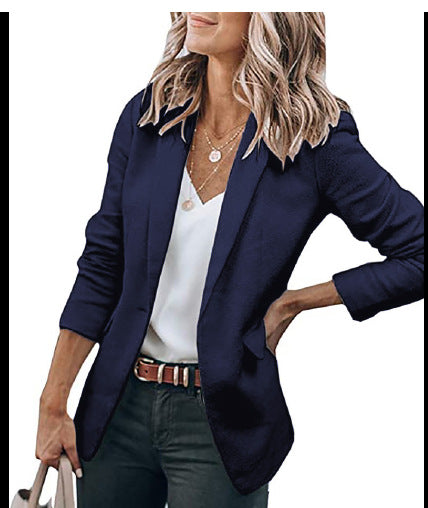 Damen komfortable Blazerjacke mit strukturiertem Design und eleganten Akzenten