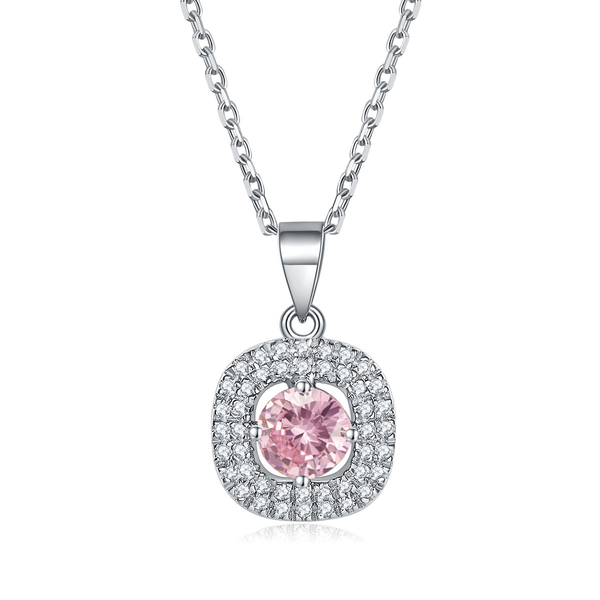Damen Halskette mit elegantem blauen Zirkonia-Anhänger und funkelndem Kristallbesatz Shop Nory