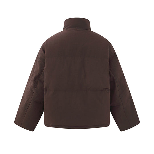 Herren Kurz geschnittener gesteppter Winterblouson mit Stehkragen und kontrastbesetzten Taschen Shop Nory
