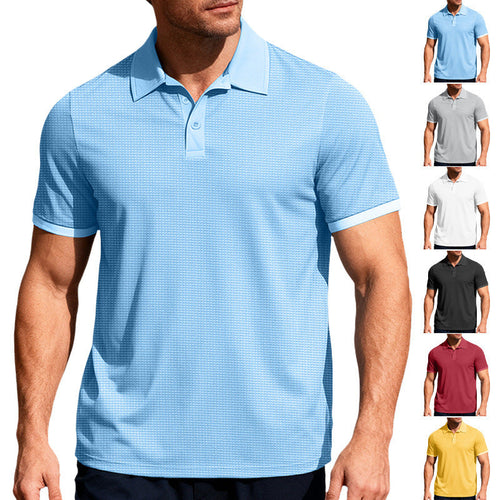 Herren nan Poloshirt mit Strukturstrick und schmalem Schnitt