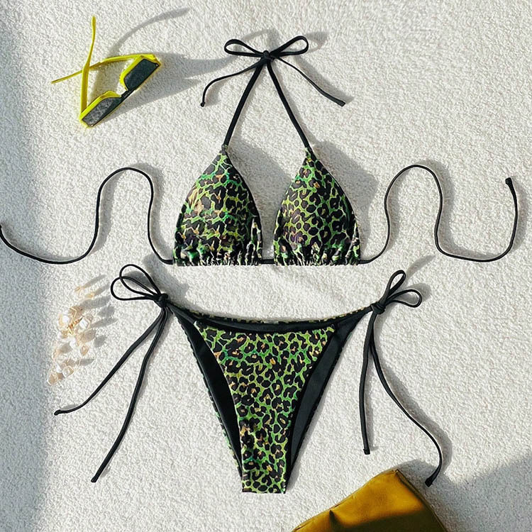 Damen Triangel-Bikini mit aufregendem Animal-Print