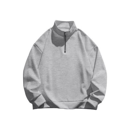 Unisex Relax-Halbzip-Sweatshirt mit hohem Stehkragen, Raglanärmeln und leicht angerauter Innenseite Shop Nory