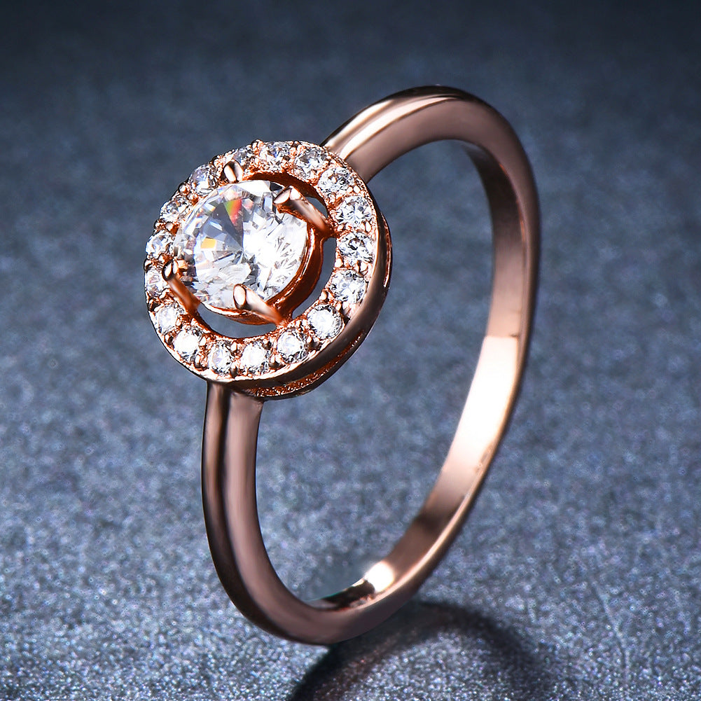 Damen Ring mit schimmerndem Opal und funkelnden Zirkoniastein-Verzierungen Shop Nory