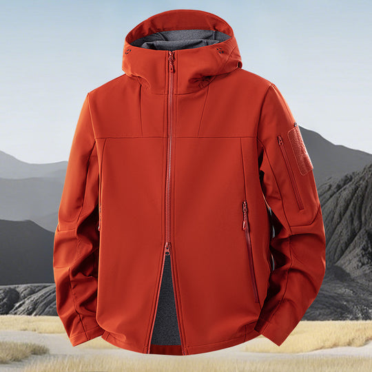 Herren wind- und wasserabweisende Softshelljacke mit Kapuze und taktischen Taschen Shop Nory