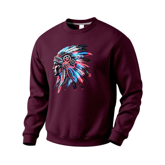 Herren Sweatshirt mit detailreichem Federschmuck-Print Shop Nory