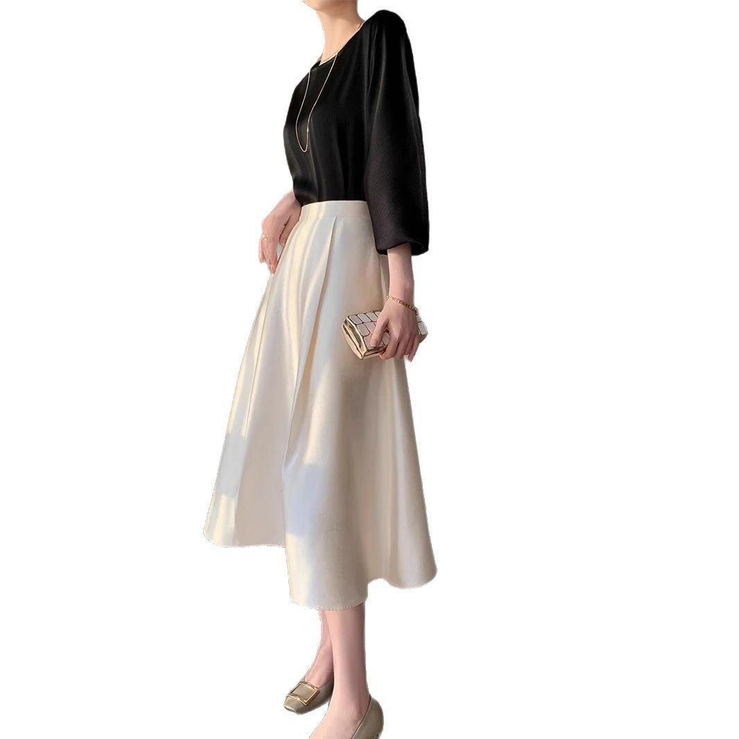 Damen Elegante und fließende Midikleid Shop Nory
