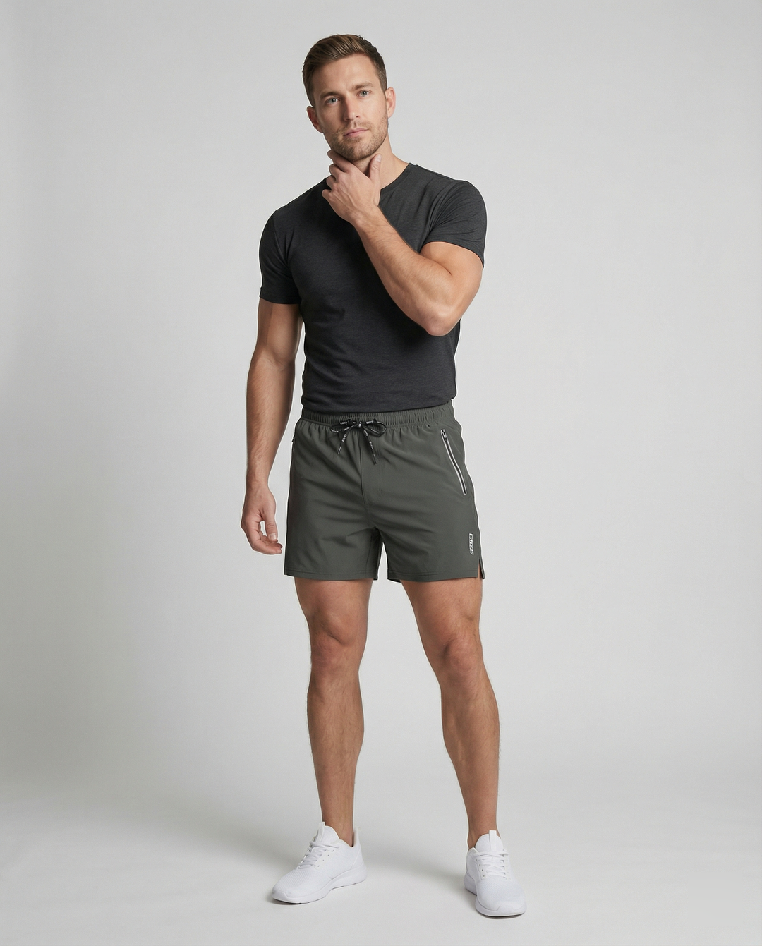 Herren Sportliche Multifunktions-Shorts mit schnell trocknender Technologie und praktischen Reißverschlusstaschen ShopNory