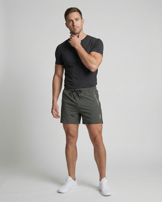 Herren Sportliche Multifunktions-Shorts mit schnell trocknender Technologie und praktischen Reißverschlusstaschen ShopNory
