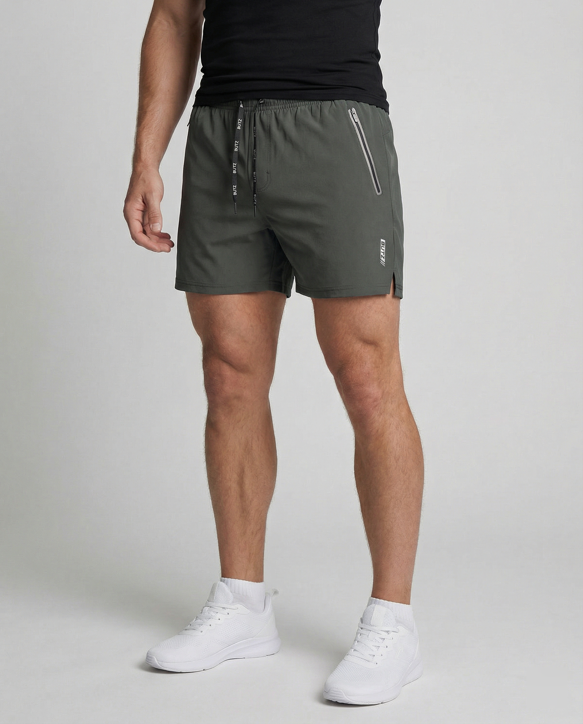 Herren Sportliche Multifunktions-Shorts mit schnell trocknender Technologie und praktischen Reißverschlusstaschen ShopNory