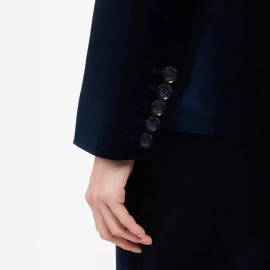 Damen Samtblazer mit taillierter Silhouette und Reverskragen Shop Nory