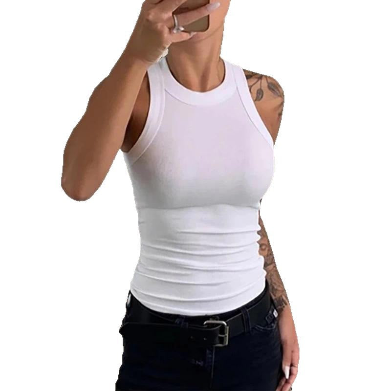 Damen ärmelloses Basic Top mit figurbetonendem Schnitt