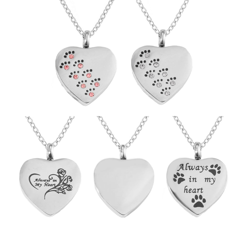 Damen Herzanhänger mit gravierter Botschaft und feiner Edelstahlkette Shop Nory