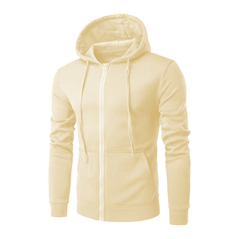 Herren nan Slim-Fit Kapuzensweatjacke mit mittigem Reißverschluss, doppellagiger Kapuze und praktischen Eingrifftaschen Shop Nory