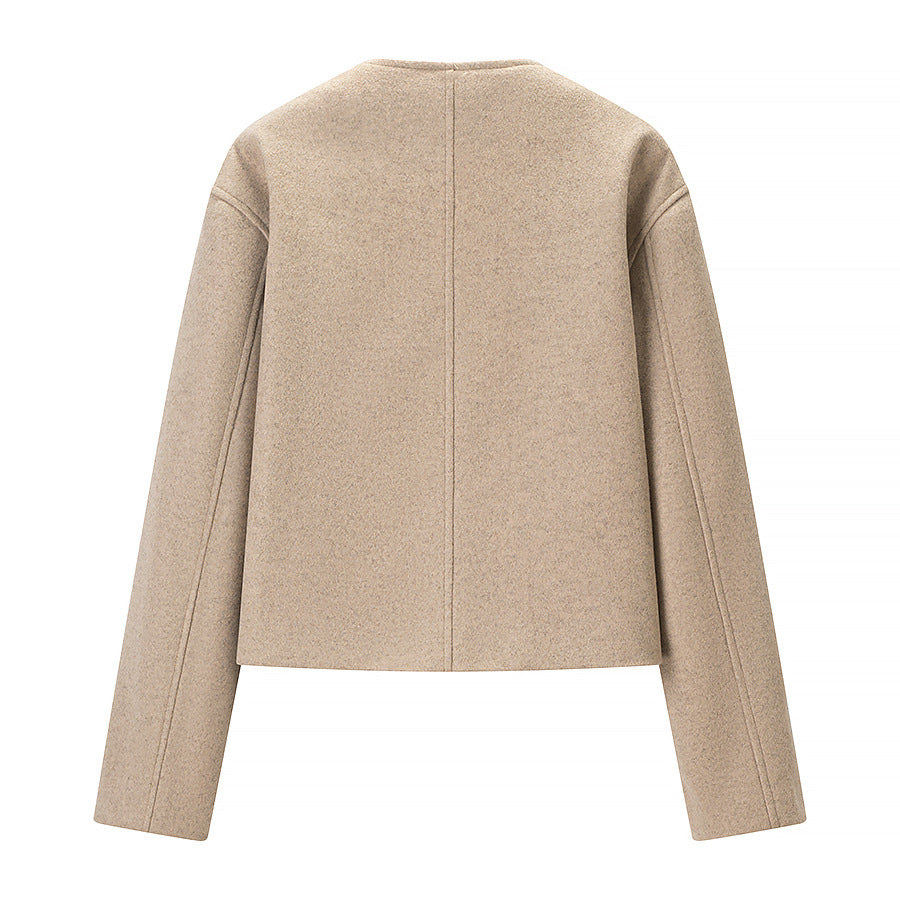 Damen Kurzer Boxy-Wollmix-Blazer mit asymmetrischer Knopfleiste Shop Nory
