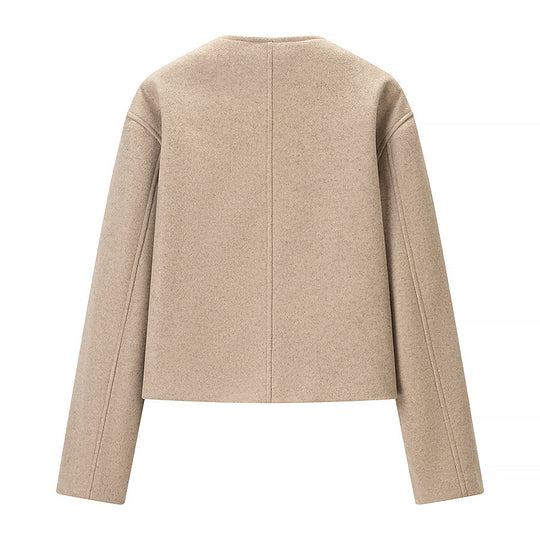 Damen Kurzer Boxy-Wollmix-Blazer mit asymmetrischer Knopfleiste Shop Nory
