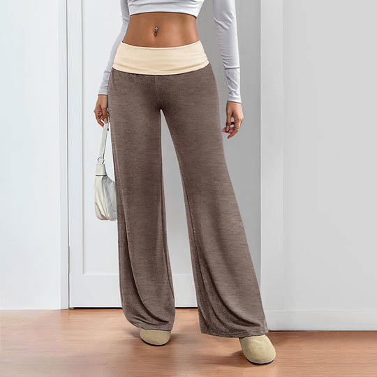 Damen Weite Palazzo‑Yogahose mit umschlagbarem Komfortbund Shop Nory